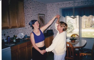 Post-run, swing dancing.  Another cool moment with my mother.